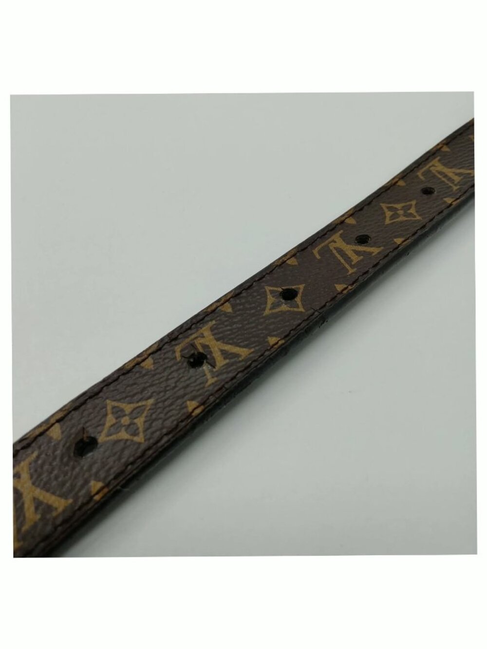 Authentic Louis Vuitton LV Circle Belt Monogram Canvas Gold Buckle Brown - Picture 6 of 10